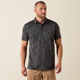 Ariat Jacquard Printed Fitted Polo Men